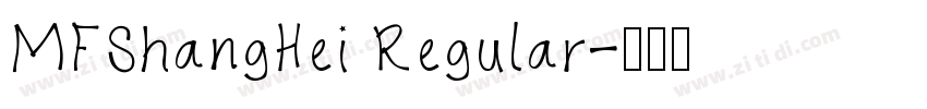 MFShangHei Regular字体转换